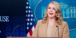 Press Secretary Karoline Leavitt at the White House on Dec. 1, 2025 in Washington, DC. 